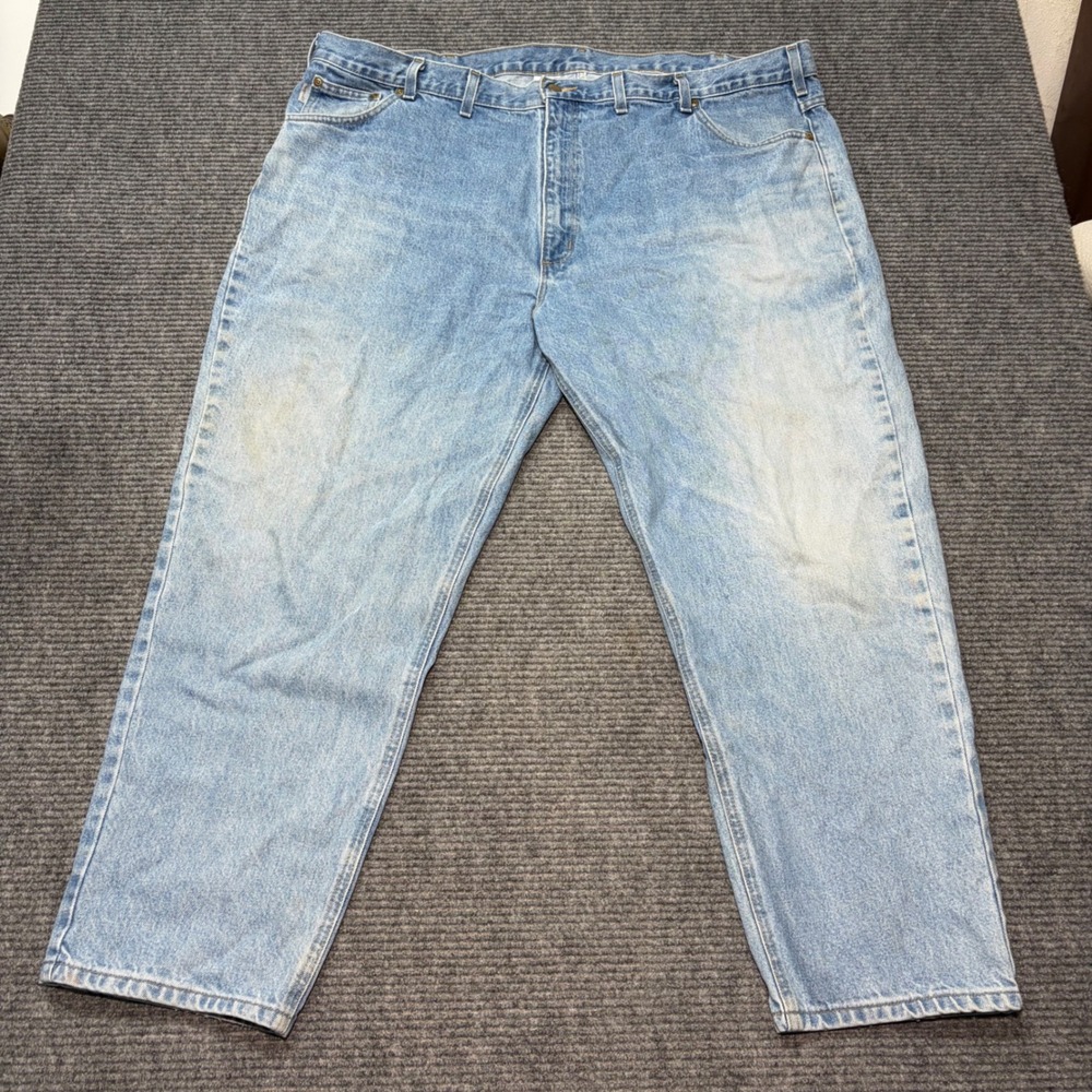 Carhartt B17-STW Relaxed Fit Straight Leg Jeans Blue Stone Wash 48 x 30 Mens